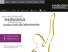 Tablet Screenshot of medienblick.com